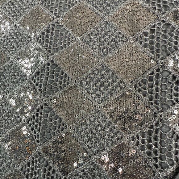 Armani Exchange A/X black sequin mesh argyle crew neck sweatshirt - US Women’s M - Picture 9 of 10